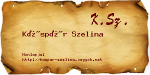 Káspár Szelina névjegykártya